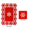 Christmas Concepts® 8 Piece Red Felt Christmas Snowflake Place Mat