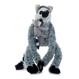 The Petting Zoo Ring-Tailed Lemur Stuffed Animal with Baby Lemur Plush Toy, Gifts for Kids, 18in