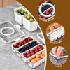 Snackle Box Container,2 Pack Divided Clear Snack Box Serving Tray