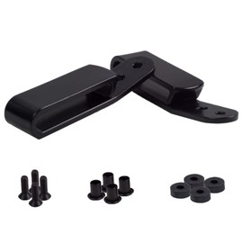 HolsterBuilder J-Clip for IWB Holsters - Kydex Belt Clip with 2 Pre-Drilled Holes, Universal Sheath Grip Hook for Discreet Concealment, Holsters, and Accessories - Black