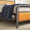 soges Twin Platform Bed with Upholstered Headboard and Footboard, Heavy