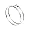 EesTeck 2Pcs 10" (Diameter) Adjustable 304 Stainless Steel Duct Clamps