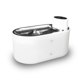 PAWPURE Cat Water Fountain, Wireless Pet Fountain Battery Operated, 3.0L/101oz Automatic Pet Water Dispenser with Ultra Silent Pump Inside Stainless Steel Tray Easy Clean BPA-Free