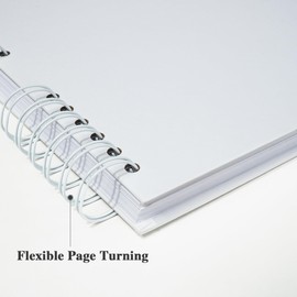 Yopih Scrapbook Photo Book with 100 White Pages 29x21.5 cm DIY Album Set with Corner Stickers for Baby Shower Birthday Travelling Wedding, White