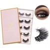 Dysilk 5 Pares De Pestañas Postizas Vista 3d Mullidas Pestañ