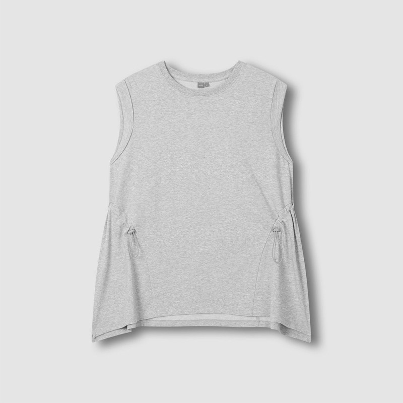 JAJU [JAJU/자aju] JAJU AIR Cotton Shirring String T-shirt (Choose 1