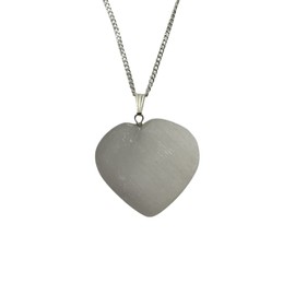 VIE Crystal Heart Pendant, 3cm (Selenite)