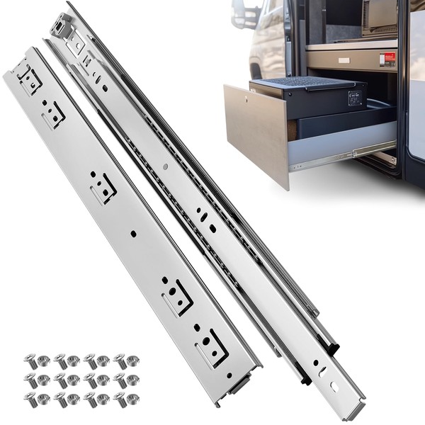 ToBeGreat 1 Pair Heavy Duty Full Extension Drawer Slides 40