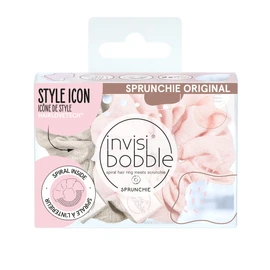 invisibobble Sprunchie "Go with Floe" Duo Scrunchie Set I 2 x Pastel Pink Brown Fabric Hair Scrunchies Girls & Women I Hair-Friendly & Strong Hold I Limited Collection Nordic Breeze
