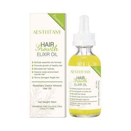 Aesthtany - Organic Rosemary Castor Almond Hair Oil - Hair Strengthening - Essential for Hair Growth - 30 ml