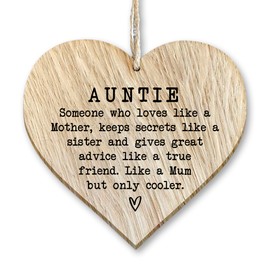 Auntie gift | Wooden keepsake plaque | Loving like a mother, secret-keeping like a sister, advice like a friend | Heartfelt appreciation | Celebrate unique bond | Special occasions