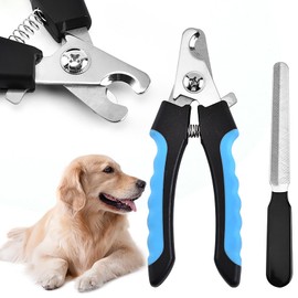dinghaole Dog Nail Clippers for Small, Medium and Large Professional Pet Nail Clippers with Sharp Blades for Safety Protection from Over Cutting (Blue Black)