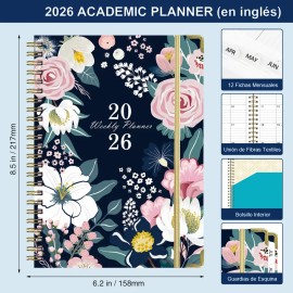 Agenda Diaria 2026 A5 con Espiral y Tapa Impermeable