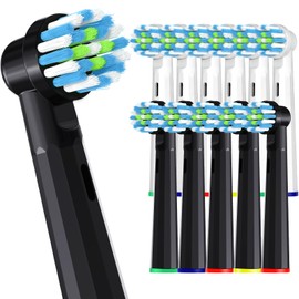 Replacement Toothbrush Heads for Oral B Pro 1000 Replacement Heads,Black and White,12 Count