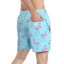 APTRO Mens Swim Trunks with Compression Liner 2 in 1 Swim Shorts 5 inch Inseam Quick Dry Bathing Suit Men with Lining Pockets MP209 3X