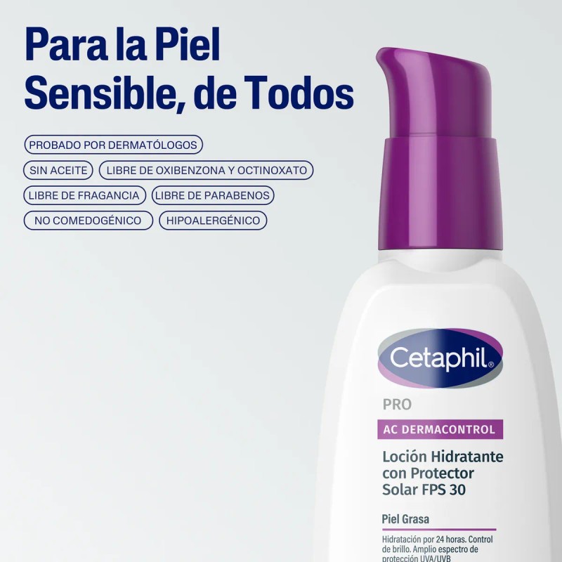 Cetaphil Pro Ac Control Hidratante Facial FPS 30 | Piel