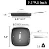 MsMk Square Grill Pan with Lid, 9.5 Inch Titanium and