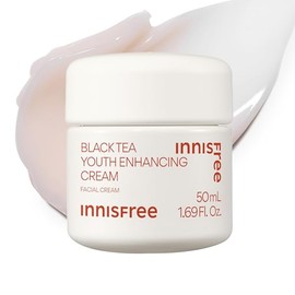innisfree Crema para jóvenes con crema hidratante facial de ácido hialurónico de té negro