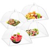 4 Pack Collapsible Mesh Food Covers – Pop-Up Net Protectors for Outdoor Picnics, BBQs & Parties – Keep Flies, Bugs & Mosquitoes Away While Maintaining Freshnes