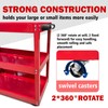 YATOINTO Updated Rolling Tool Cart 330LBS Metal 3 Tier Rolling