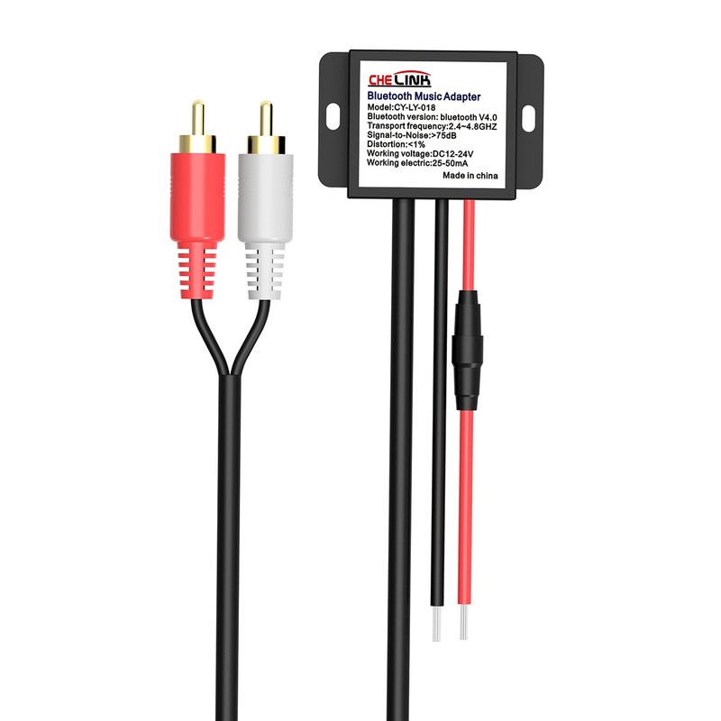 Car Bluetooth Receiver Adaptor Kit, CHELINK RCA Car Universal Music