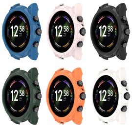FitTurn Compatible with Fossil Men's Gen 6 44mm Case/Fossil Women's Gen 6 42mm Case -Full Edge Protection case Shockproof Case Guard Thin Bumper Shell for Gen 6 Smartwatch (42mm, Multicolor)