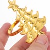 UPKOCH Metal Napkin Rings, 6 Pieces, Christmas Tree Napkin Rings,