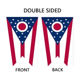 Mflagperft Ohio State Garden Flags 12 * 18 Inches Double Sided Vivid Color and Fade Proof Small Indiana Yard Flags for Indoor and Outdoor Decorations (Ohio)