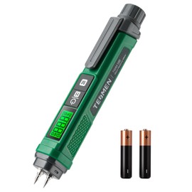 Wood Moisture Meter, TESMEN TWM-186 Portable Pen Moisture Meter, Pin-Type Humidity Tester with 2 Modes, 7 Calibration Scales for Wood, Firewood, Lumber, Bricks, Floors, Walls - Green