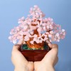 Top Plaza Rose Quartz Healing Crystal Money Tree 7 Inch