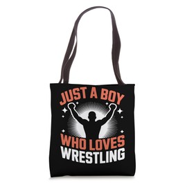 Just A Boy Who Loves Wrestling Sport Entertainment Wrestling Tote Bag