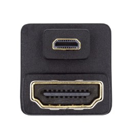 xiwai 4K Port Savers Micro HDMI 1.4 Male Type-D to HDMI Female Up Opposite U Shape Back Angled 360 Degree Extension Adapter