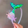 Mermaid Headband for Girls Sequins Glitter Fish Tail Head Band