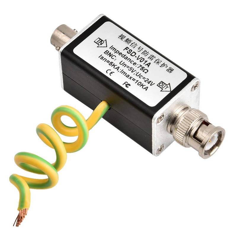 CCTV Video BNC Surge Protector Analog Camera Thunder Lightning Arrester