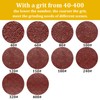 9 Inch Sanding Discs 40 Grit with 6 Holes, Hook