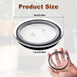 Milk Frother Lid for Nespresso Aeroccino 3 3R, Plastic Milk Frother Lid for Nespresso Parts 93271 Milk Frother Replacement for Nespresso Aeroccino 3 3R 3593 3594