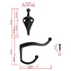 Fuxxer 6 Classic Iron Hooks Coat Hooks Clothes Hooks Black