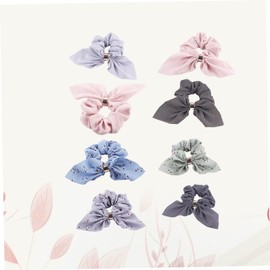 FRCOLOR 8PCS scrunchies for girls satin hair tie hair ribbons for girls elastic hair tie solid color hair ties stretch hair tie hair rope girl hair tie the bubble ponytail