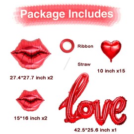 Valentines Day Decorations Red I Love You Balloons Heart Balloons She Said Yes Decor Kit Happy Anniversary Balloons Will You Be My Girlfriend Balloons Romantic Decorations Special Night Party Decor
