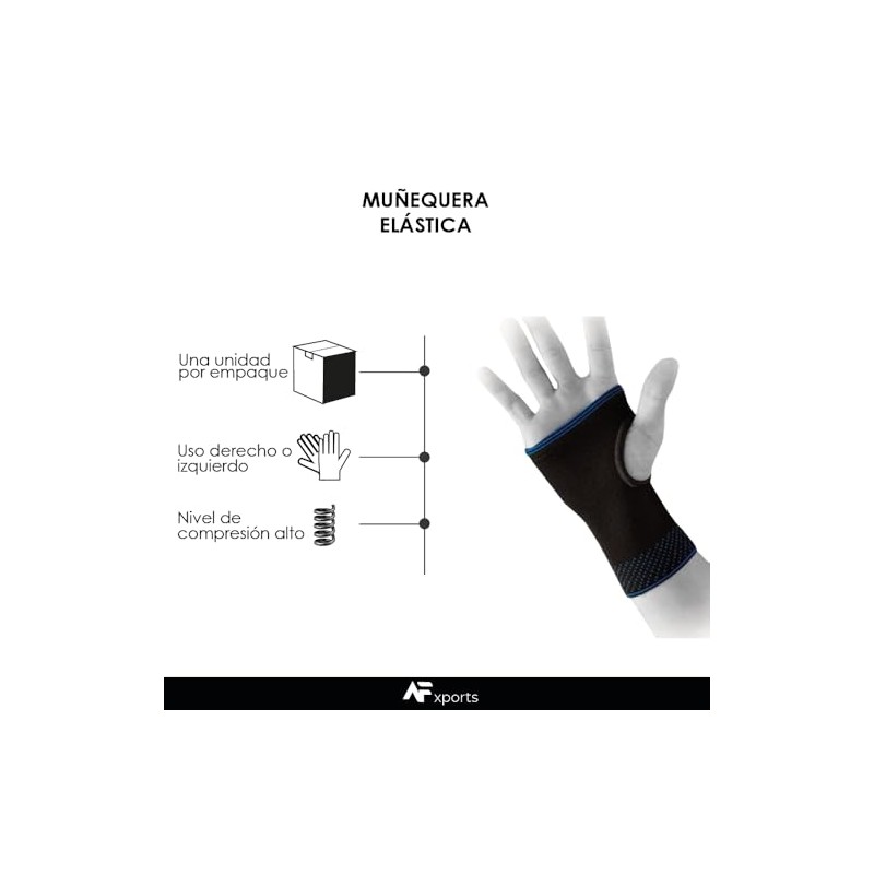 Muñequera Deportiva Elástica Ligera, Talla Única