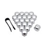 Riloer 19mm Lug Nut Covers 20PCS, ABS Chrome Plastic Nut