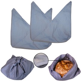 Sourdough Bread Bags - 2 Pack Linen Bread Bag for Bread Storage of Homemade Bread, Easy to Wash, Keeps Bread Fresh Longer, Modern Kitchen Design