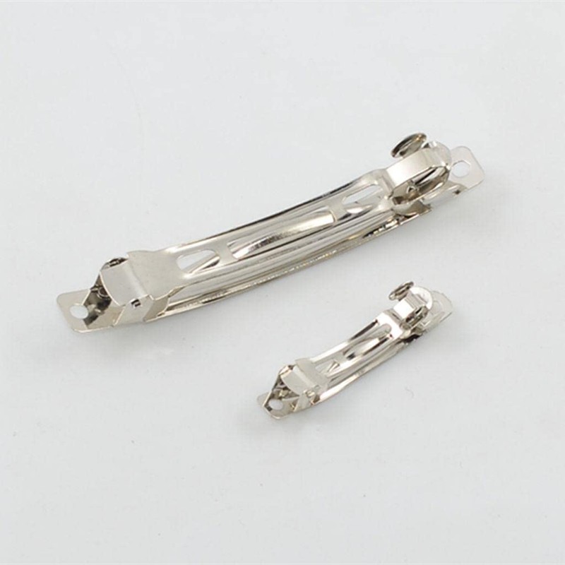 zalati Long Hair Clips French Barrette Metal Silver DIY Hair