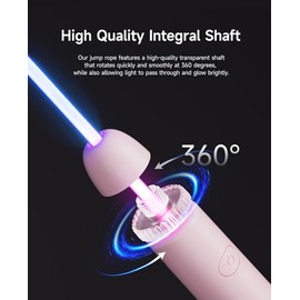LED Jump Rope for Kids, Glow in The Dark Fun Fitness Gift | Rechargeable, 180-day battery, 9.2ft for ages 6+, colorful LED modes, birthday gift, outdo
