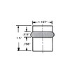 Baldwin Estate 4505.260 Modern Floor Bumper in Polished Chrome, 1.18"