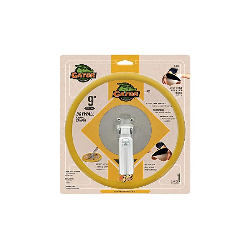 Gator 6459GA Hook and Loop Radial Drywall Pole Sander Head,