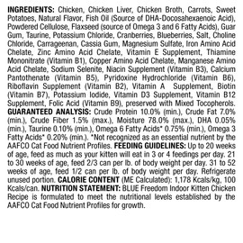 Blue Buffalo Freedom Grain Free Natural Kitten Pate Wet Cat Food, Indoor Chicken 3-oz cans (Pack of 24)