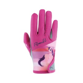Roeckl Sports Riding Gloves Koppl, Kids & Youngst Summer Gloves, Rose 5