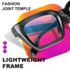 VISOONE Chunky Square Blue Light Blocking Glasses with Anti Computer