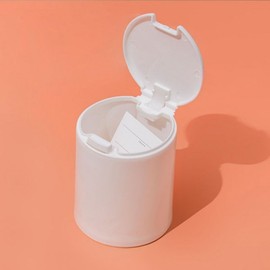 Cotton Swab and Cotton Pad One-Touch Storage Case Round RD- 3ea